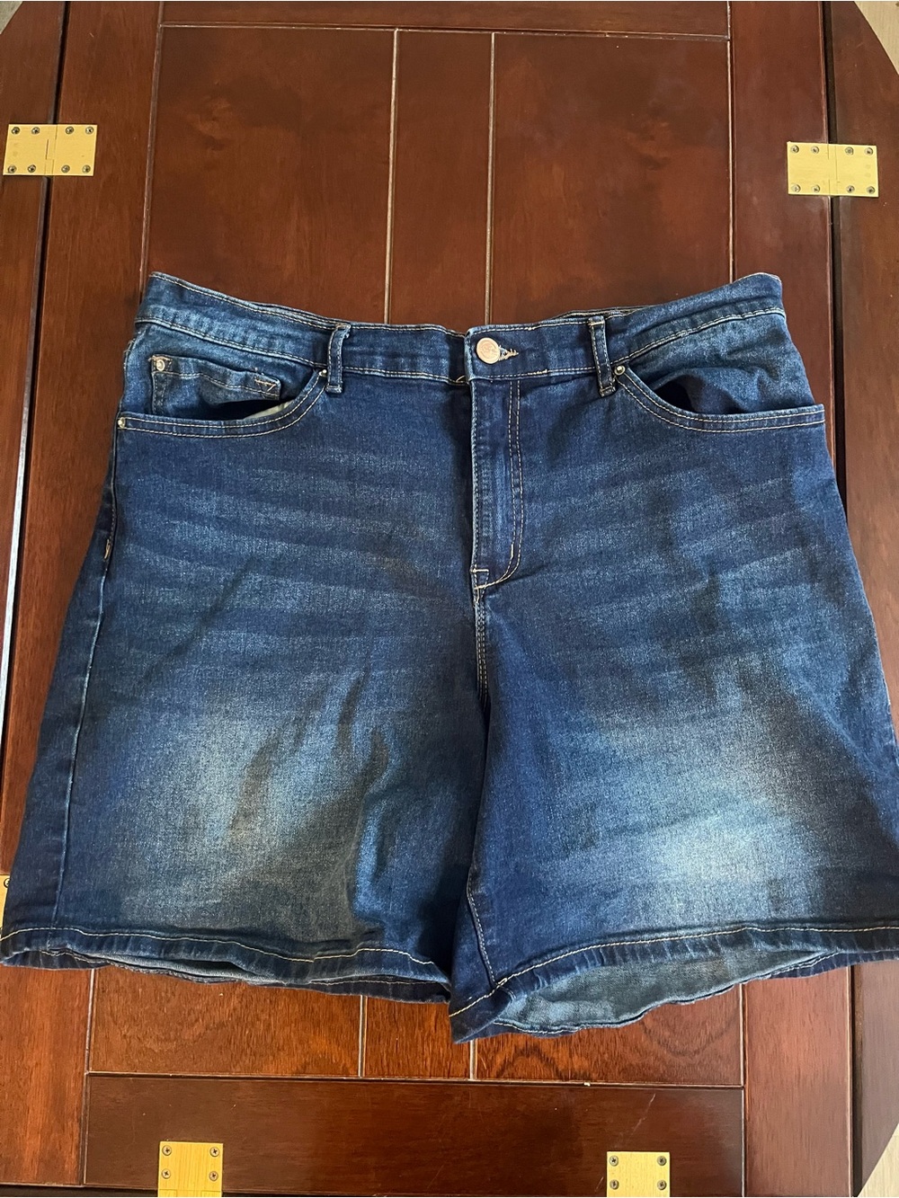 Nannette Lapore Dark Wash Denim Shorts